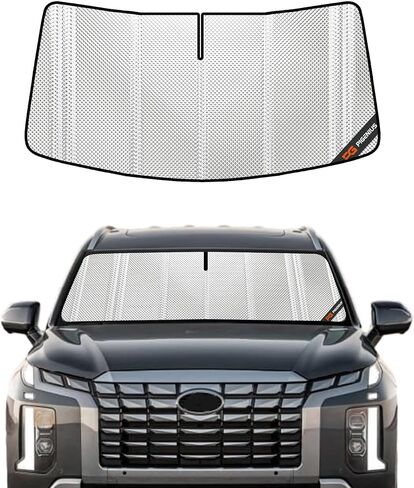 Windshield Sun Shade for 2020-2023 Hyundai Palisade. 2024 Upgrade Reflective Aluminum Film Front Window Sunshade for Maximum Interior Protection in Saudi Arabia