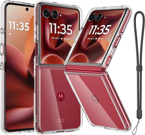 for Motorola Razr+ Plus 2024 Case, Clear Shockproof Phone Cover,Ultra-Thin Slim Fit Hard PC Protective Cases for Motorola Razr+ Plus 2024, Clear in Kuwait