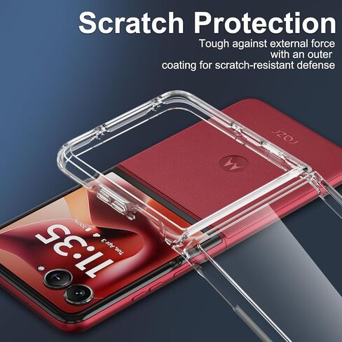 for Motorola Razr+ Plus 2024 Case, Clear Shockproof Phone Cover,Ultra-Thin Slim Fit Hard PC Protective Cases for Motorola Razr+ Plus 2024, Clear in Kuwait