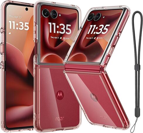 حافظة RMOCR لهاتف Motorola Razr 2023، غطاء هاتف شفاف مقاوم للصدمات، حافظات حماية صلبة رفيعة للغاية من البولي كربونات لهاتف Motorola Razr 2023، شفاف in Saudi Arabia