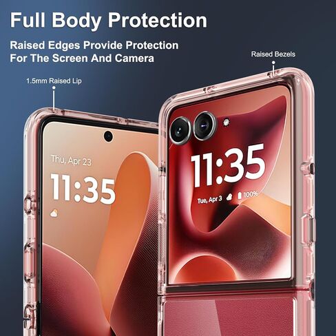 حافظة RMOCR لهاتف Motorola Razr 2023، غطاء هاتف شفاف مقاوم للصدمات، حافظات حماية صلبة رفيعة للغاية من البولي كربونات لهاتف Motorola Razr 2023، شفاف in Saudi Arabia