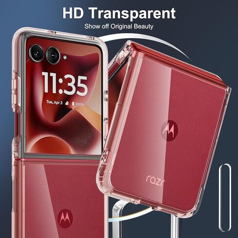 حافظة RMOCR لهاتف Motorola Razr 2023، غطاء هاتف شفاف مقاوم للصدمات، حافظات حماية صلبة رفيعة للغاية من البولي كربونات لهاتف Motorola Razr 2023، شفاف in Saudi Arabia