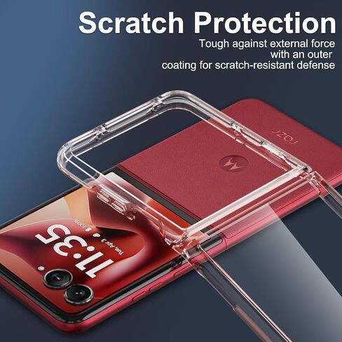 حافظة RMOCR لهاتف Motorola Razr 2023، غطاء هاتف شفاف مقاوم للصدمات، حافظات حماية صلبة رفيعة للغاية من البولي كربونات لهاتف Motorola Razr 2023، شفاف in Saudi Arabia