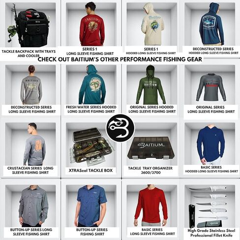 Fishing Shirts for Men,UPF50 Hooded Long Sleeve with Gaiter, Sun Protection Dry Fit Apparel, Face Mask, Fishing Clothes in Kuwait