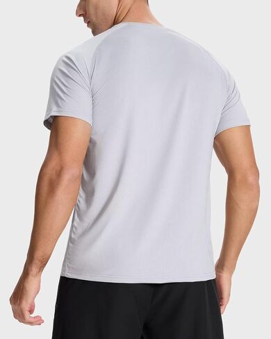 Men's Sun Protection Shirts Lightweight Athletic Quick Dry Rash Guard Cooling Tee with Silver Ion Tech in Kuwait