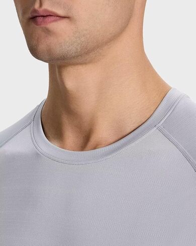 Men's Sun Protection Shirts Lightweight Athletic Quick Dry Rash Guard Cooling Tee with Silver Ion Tech in Kuwait