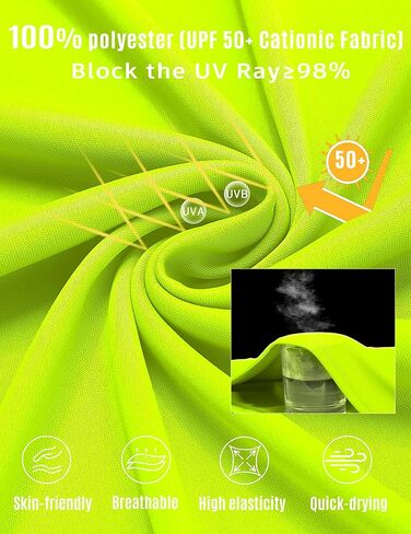 Pinspark 2 Pack Men's Rash Guard Shirts مع ثقوب الإبهام خفيفة الوزن أكثر من 50+ قميص شمس طويل الأكمام in Kuwait