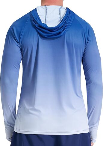 NOMINATE Mens UPF 50+ Hoodie Swim Shirts Long Sleeve Sun Protection SPF Rash Guard Shirt UV for Beach Swimming Fishing in Saudi Arabia
