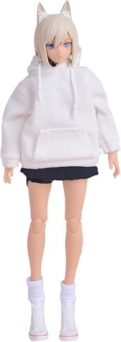 MeetGet 1/12 مقياس أنثى شخصية دمية هوديي ملابس المرأة ملابس مجموعة من 6 بوصات الشكل PL003 ، الأسود in Kuwait