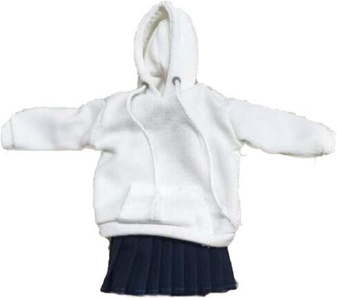 MeetGet 1/12 مقياس أنثى شخصية دمية هوديي ملابس المرأة ملابس مجموعة من 6 بوصات الشكل PL003 ، الأسود in Kuwait