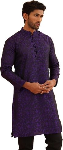 Sojanya (منذ عام 1958 للرجال Jacquard Silk Hegetric فقط Kurta Long Kurta in Kuwait