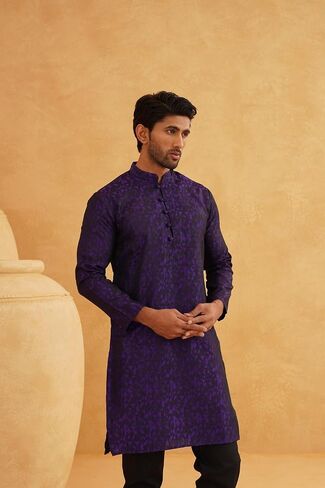 Sojanya (منذ عام 1958 للرجال Jacquard Silk Hegetric فقط Kurta Long Kurta in Kuwait