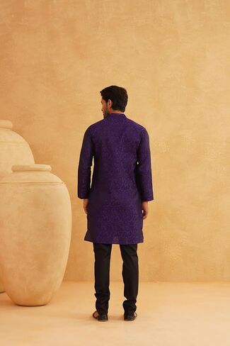 Sojanya (منذ عام 1958 للرجال Jacquard Silk Hegetric فقط Kurta Long Kurta in Kuwait