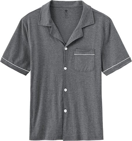 Mofiz Men Pajamas Pajamas مجموعات ملابس النوم قصيرة الأكمام لأسفل القميص والسراويل صالة Loungewear Soft PJS in Saudi Arabia