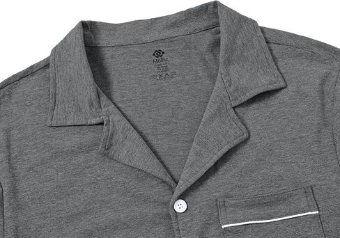 Mofiz Men Pajamas Pajamas مجموعات ملابس النوم قصيرة الأكمام لأسفل القميص والسراويل صالة Loungewear Soft PJS in Saudi Arabia