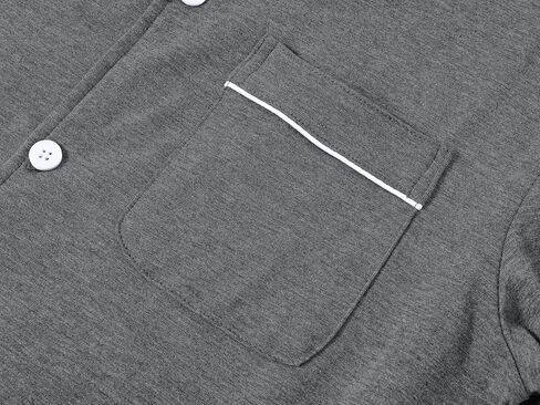 Mofiz Men Pajamas Pajamas مجموعات ملابس النوم قصيرة الأكمام لأسفل القميص والسراويل صالة Loungewear Soft PJS in Saudi Arabia