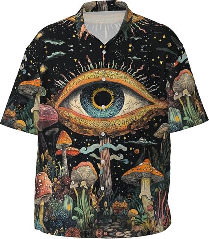 Mens Short Sleeve Button Up Shirts, Casual Party Shirts Stylish Beach Shirt Gifts for Men in Saudi Arabia