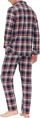 MoFiz Men's Cotton Pajamas Sets Sleepwear Long Sleeve Button Down Loungewear with Pants Soft Pjs Lounge Set with Pockets in Kuwait