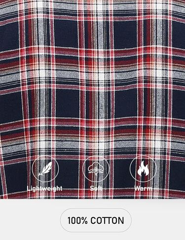 MoFiz Men's Cotton Pajamas Sets Sleepwear Long Sleeve Button Down Loungewear with Pants Soft Pjs Lounge Set with Pockets in Kuwait