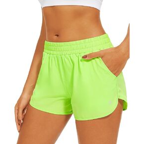 Stelle Womens 3 "Shorts Mesh Liner High Pherced Shorts Quick Dry Drids Dristic Shorts مع جيوب