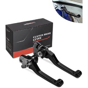 JFG RACING Dirt Bike Foldable Clutch Brake Levers,Clutch Lever Breakaway Levers for KX65 00-24/KX85 01-24/KX100 01-21/KX250 00-04/KX125 00-05/KX112 22-24/KX500 KX250F 2004-Green
