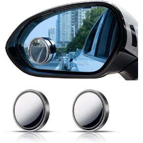 Blind Spot Mirror,2" Round HD Glass 360°Wide Angle adjustable blindspot mirror,2pcs Convex car side mirror for Cars SUV and Trucks