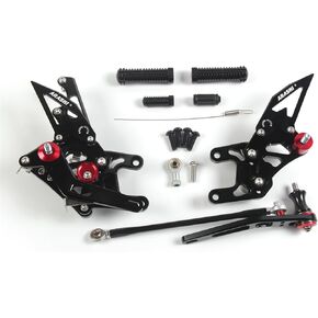 V2.0 Adjustable Rearsets Compatible with Honda CBR1000RR 2008-2011, Black
