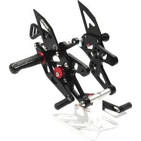 V2.0 Adjustable Rearsets Compatible with BMW S1000R 2017-2020, Black
