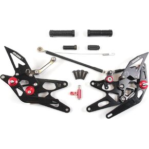 V2.0 Adjustable Rearsets Compatible with Yamaha YZF R1 2004-2006, Black
