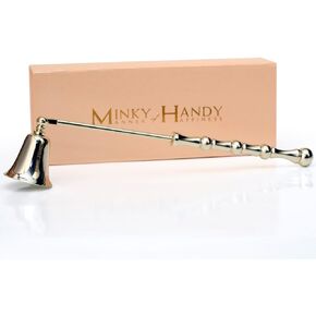Luxury Candle Snuffer Accessory - Brass Design - Safely Extinguish Candle Flames - Home Decor and Gift for Candle Lover (Silver)