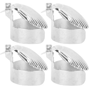4pcs طفاية شمعة أوتوماتيكية ، إكسسوارات سدادة الشمعة المعدنية ، مطفأة شمعة شمعة شمعة ، أداة تغطية الشموع للديكور (الفضة)