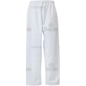 Daedo Taekwondo Training Pants - Taekwondo and Karate Pants, 100% Ribbed Polyester for Flexibility