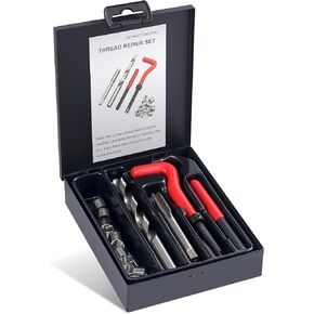 Kolvoii M10x1.0 مجموعة إصلاح الخيوط ، مجموعة إصلاح خيط هليكوبتر متري مع HSS Drill Bits Bits Enserts Taps Breakoff Tools