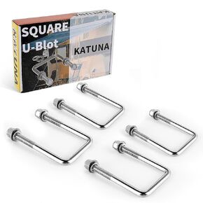 4Pack 1/2 "× 3-1/16" × 5-5/16 "مربع U-bolts ، مقطورة قارب U-bolt المربعة الساخنة U-Bolt مع غسالات ومكسرات لسيارات المركب الشراعي.