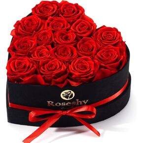 Mothers Day Flowers Roses Gifts for Mom,16pcs Forever Preserved Roses in Heart Shape Gift Box,Mothers Day Delivery Prime Gifts-Roses Gifts for Her Women,Mom Wife