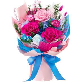 Preserved Flowers Bouquet, Forever Flowers, Birthday Gifts for Women, Mother, Wife, Mothers Day Flowers for Mom (Hot Pink) in Kuwait
