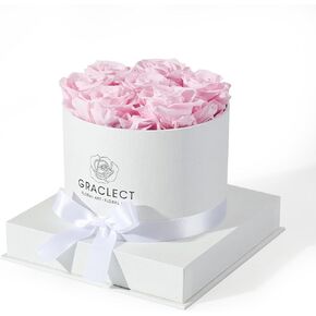 Flowers for Delivery Prime - Preserved Roses in a Box - Forever Flowers, Immortal Roses, Eternal Rose Birthday Gifts for Her, for Mom - Pink Rose