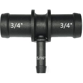 3/4 "-3/4" -5/16 "، موصل برود المبرد المبرد من 3 طرق ، مومس T-coint ، مجموعة إصلاح أنابيب المياه لمرسيدس-بنز BMW Audi Volkswagen Chevrolet Volvo Buick Ford Toyota Honda ، 19mm-19mm-8mm-8mm-8mm-8mm-