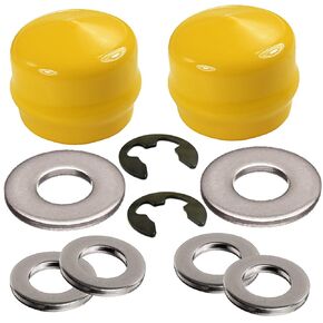 2 Kits HD Switch Front Wheel Axle Hardware Kit Replaces John Deere M143338 GX21931 R27434 Z9972H M123254 - Hub Caps Thrust Washers & E-Clips