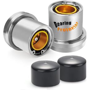 1.98" Bearing Protectors, Chrome Wheel Bearing Helper Compatible with Most 2000 or 3500 Pound Axle for Boat, RV, Snowmobile, ATV and Utility Rrailers, Prevent Bearing Failure - 2pcs