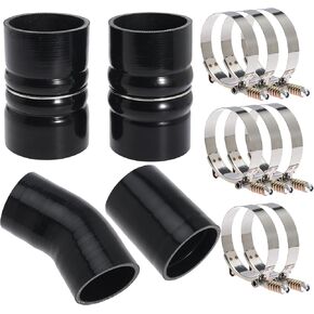 Turbo Intercooler Boots Clamps Kit 6.0 Turbo Intercooler Pipe Boot Kit For Ford F250 F350 6.0L Powerstroke Diesel 2003-2007 with T Bolt Clamp Red in Kuwait