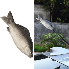 Blueshyhall Car Antenna Topper Funny Fish Aerial Exterior Decoration Auto Accessory Decor for Vehicles SUV Trunk in Kuwait