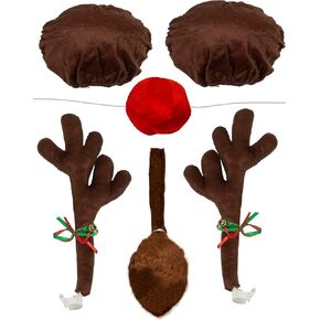 Red Co. Renindeer Antlers Christmas Kit Products (مجموعة كاملة مع أغطية مرآة الأذن)