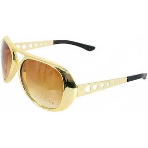 نظارات ديسكو الذهب ل Cosplay 50s Rock Star 60S Aviator Sunglasses Aviator Halloween Assume Assume