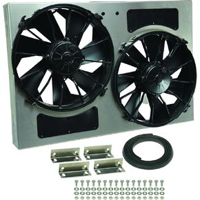 Derale Performance 16826 Gray/Black High Output Dual Radiator Fan
