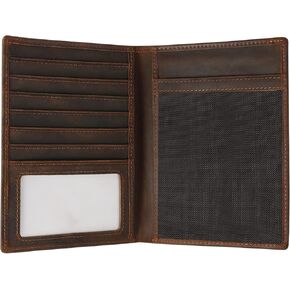 Jack&Chris Leather Passport Holder RFID Blocking Passport Travel Wallet Cover Case for Men Women Brown JC17