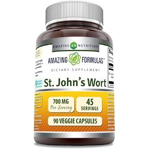 صيغ مذهلة سانت جونز نبتة ملحق (مستخلص perforatum hypericum) | 700 ملغ لكل وجبة | 90 كبسولات الخضروات | الخالية من الغلوتين | غير GMO | صنع في الولايات المتحدة