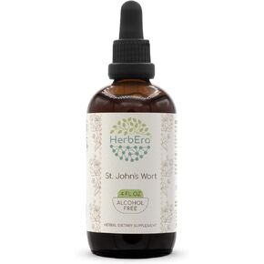 نبتة القديس يوحنا B120 خالية من الكحول ، نبتة قديس جون (Perforatum) المجفف (4 أوقية).