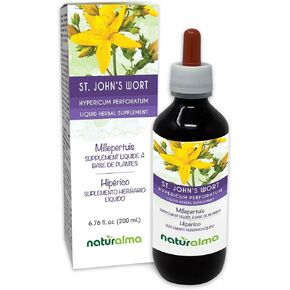 Naturalma St. John's Wort (Hypericum perforatum) herb with Flowers Alcohol-Free Tincture - 6.76 fl oz Liquid Extract in Drops - Herbal Supplement - Vegan