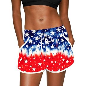 USA Short Women American Flag Shorts Fourth of July Summer Board Shorts 4th of July Outfits